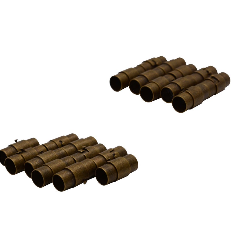 MOAMUN 10PCS Black Cord End Caps Bracelet End Caps Locking Bracelet Rope End Cap Cord Ends (Bronze, 5 mm) - Image 4